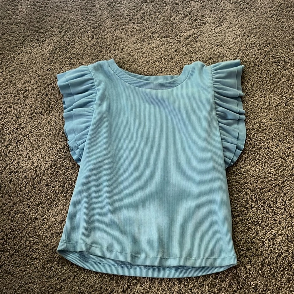 blue zara top size medium